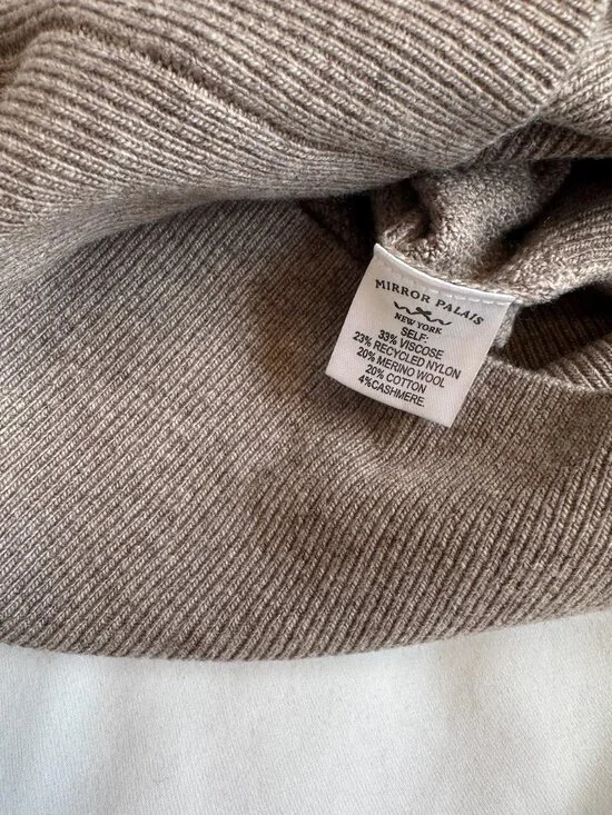 Mirror palais brown cardigan with scalloped trim and buttons - Picture 4 of 4